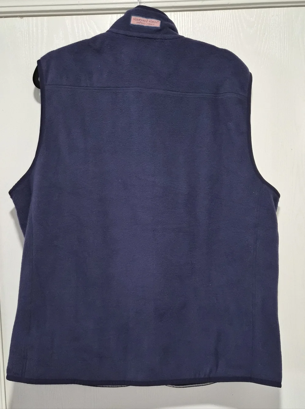 Vineyard Vines Men Harbor Fleece Navy Blue Full Zip Vest Size Large